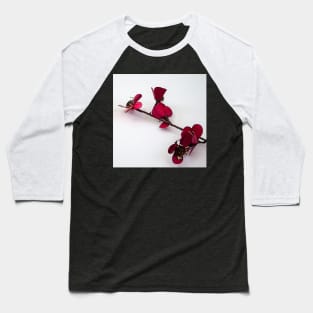 Dainty Red Single Stem Baseball T-Shirt